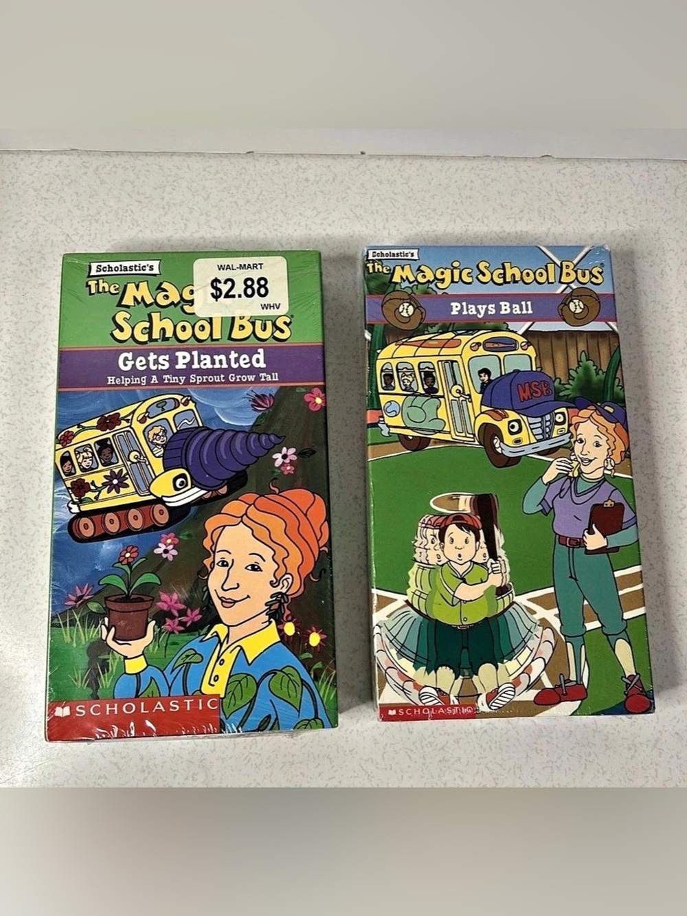 The Magic School Bus Goes to Seed/ Plays Ball VHS Tape (1995/1998) New Lot Of 2
